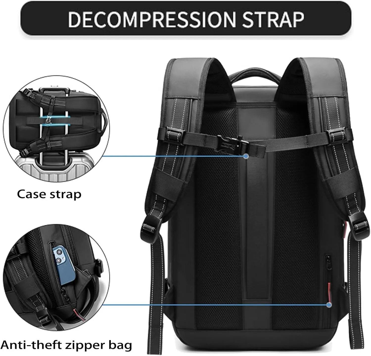 Spacevacpro Backpack, 60l Spacevac Pro Backpack with Vacuum, Multifunctional Waterproof Expandable Anti-Theft Pack (Dark Grey-2.0, Without Air Pump)