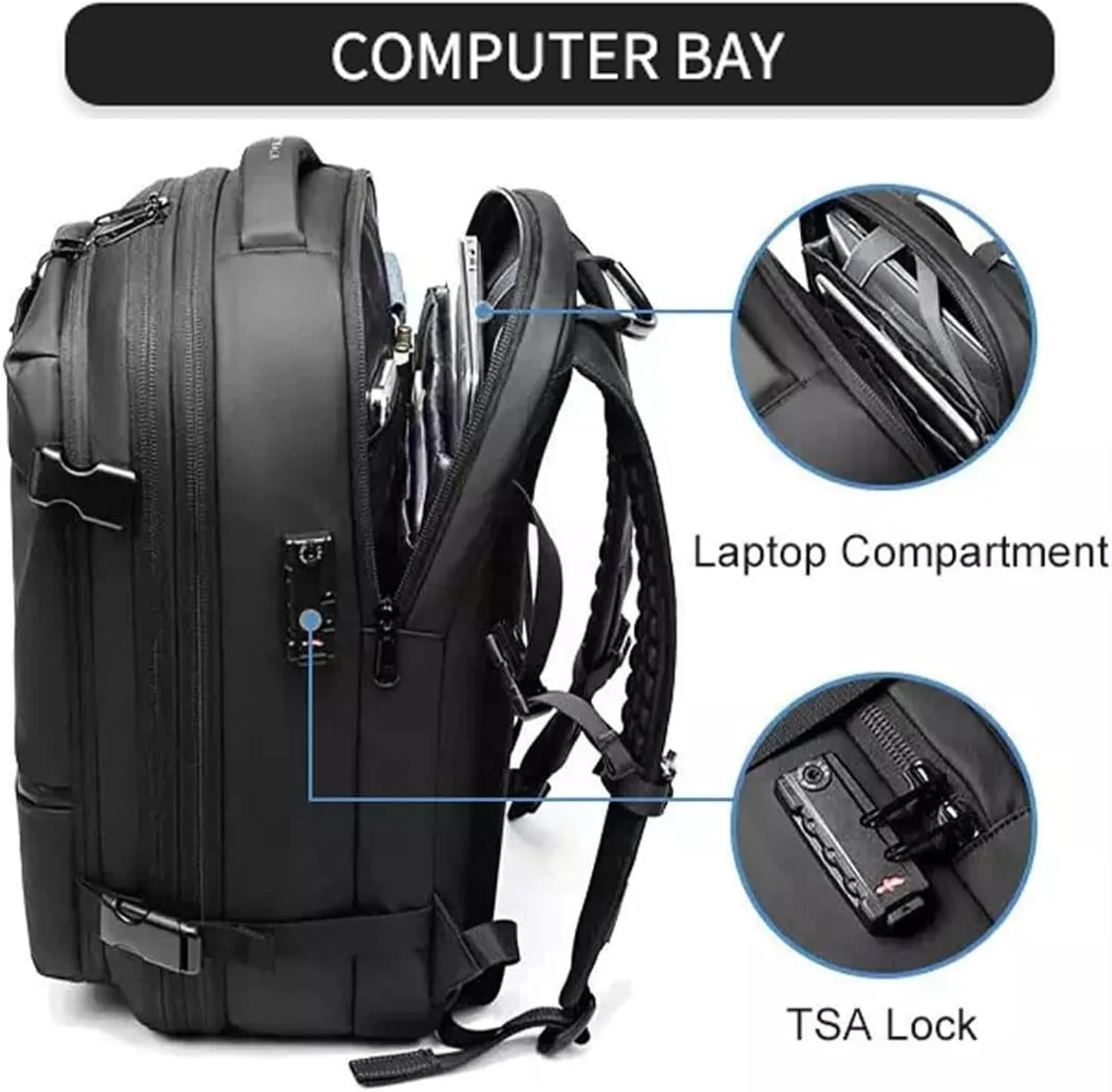 Spacevacpro Backpack, 60l Spacevac Pro Backpack with Vacuum, Multifunctional Waterproof Expandable Anti-Theft Pack (Dark Grey-2.0, Without Air Pump)