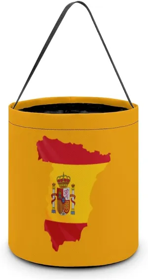 Spain Flag Map Halloween Easter Trick Or Treat Bags for Candy Funny Candy Bucket Tote Bag Reusable Gift Bags, style, gtxgdrg546