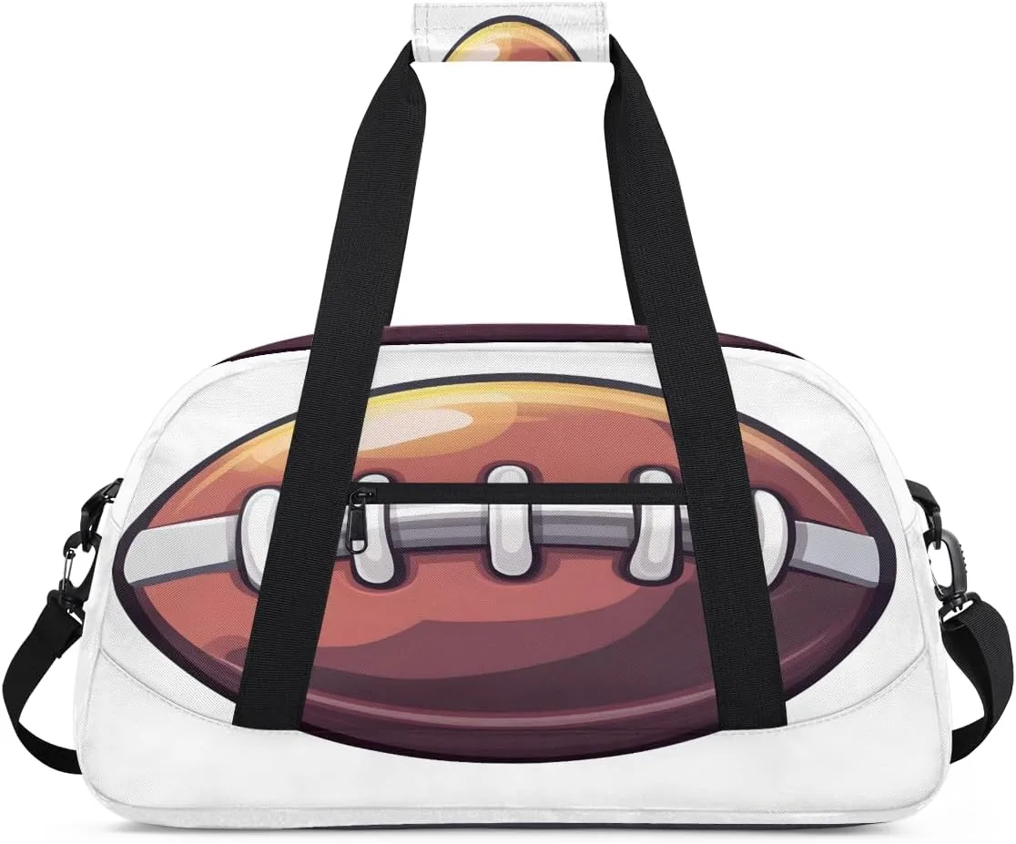 Sport Balls Kids Overnighter Duffel Bags for Boys, Carry-On Size Sports Gym Bag with Front Zipper Pocket for School Practice or Overnight Travel Weekender Sleepover Tote Bag