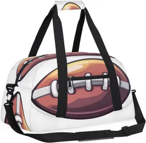 Sport Balls Kids Overnighter Duffel Bags for Boys, Carry-On Size Sports Gym Bag with Front Zipper Pocket for School Practice or Overnight Travel Weekender Sleepover Tote Bag