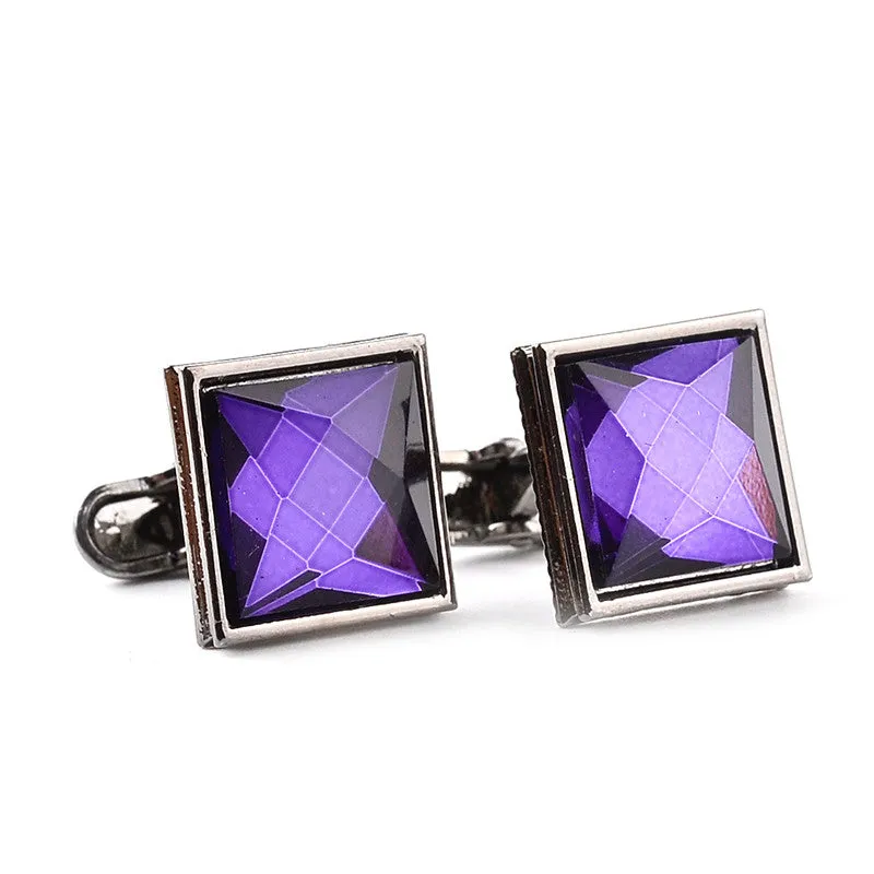 Square Crystal Classic Cufflinks