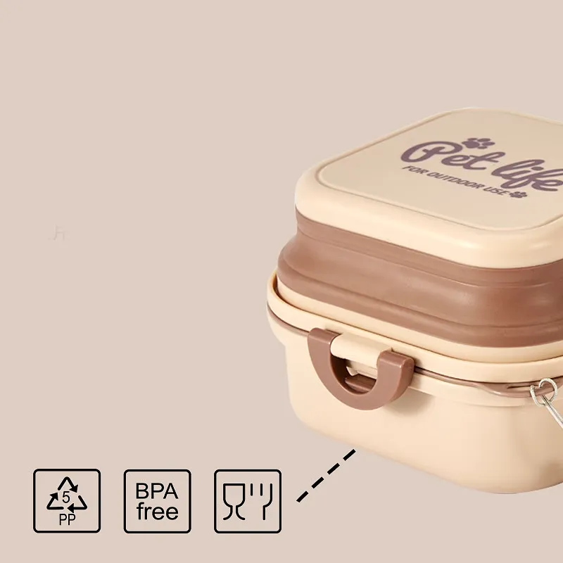 Square Expandable Collapsible Pet Bowls