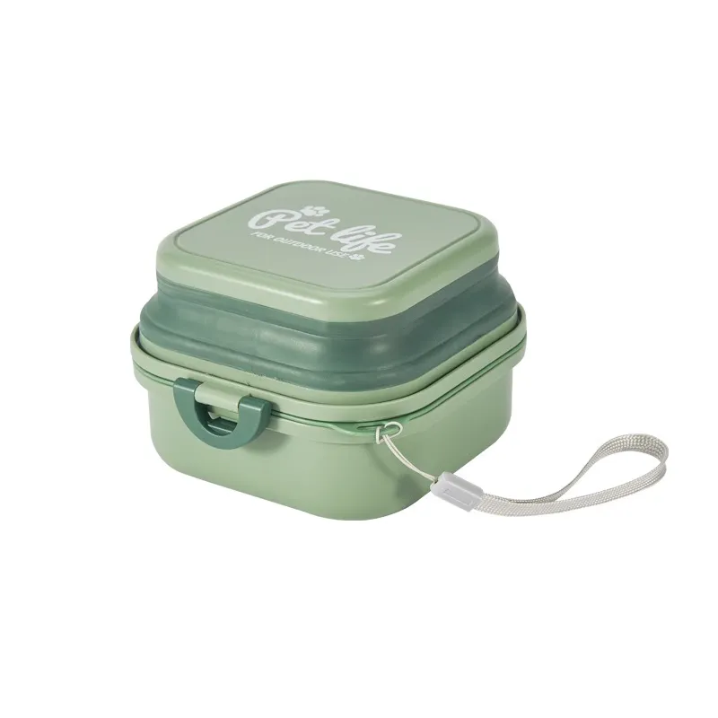 Square Expandable Collapsible Pet Bowls