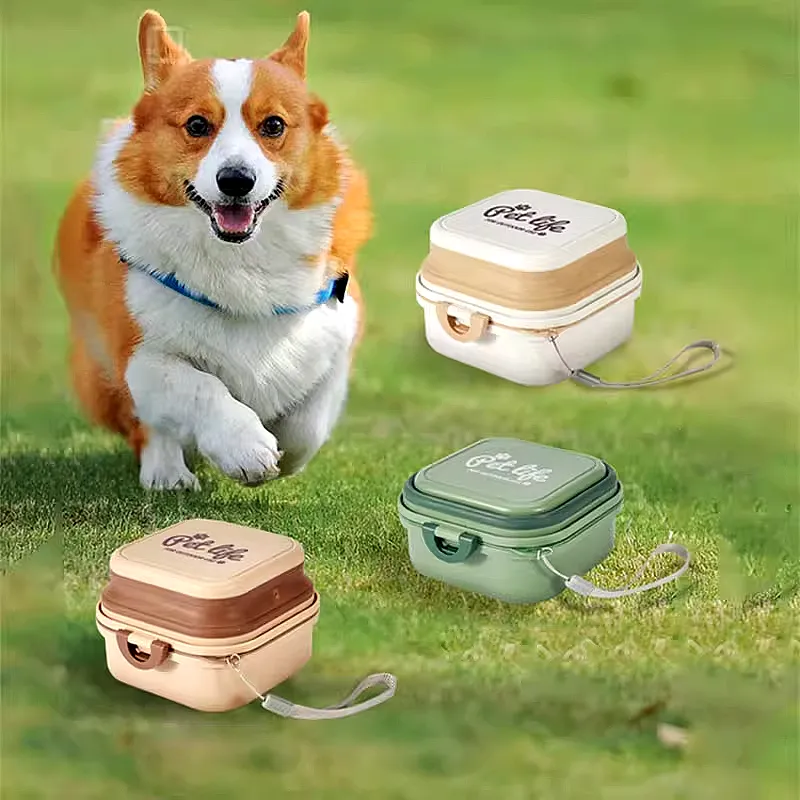 Square Expandable Collapsible Pet Bowls