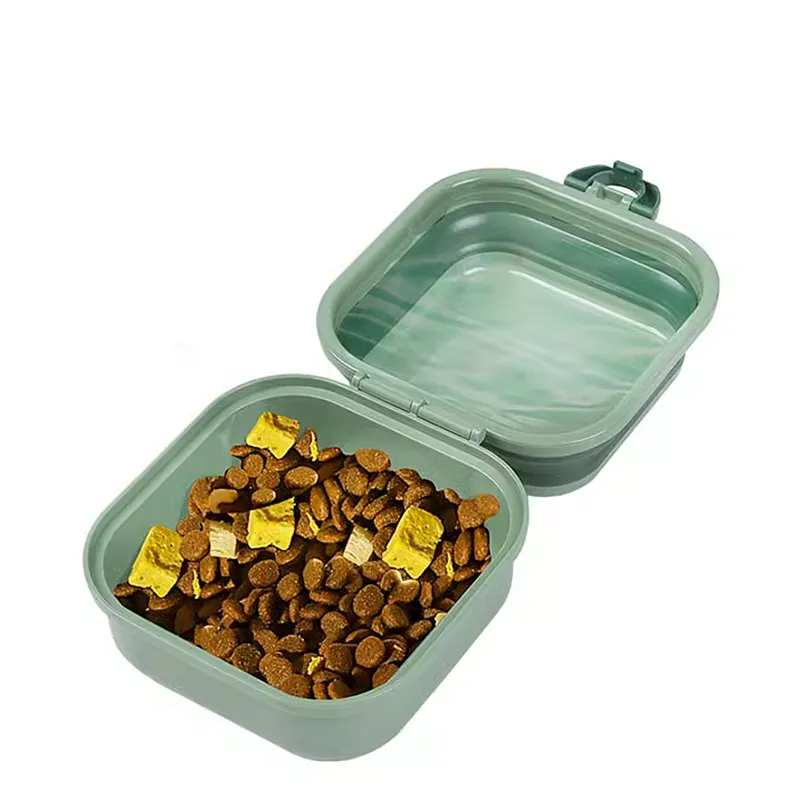 Square Expandable Collapsible Pet Bowls