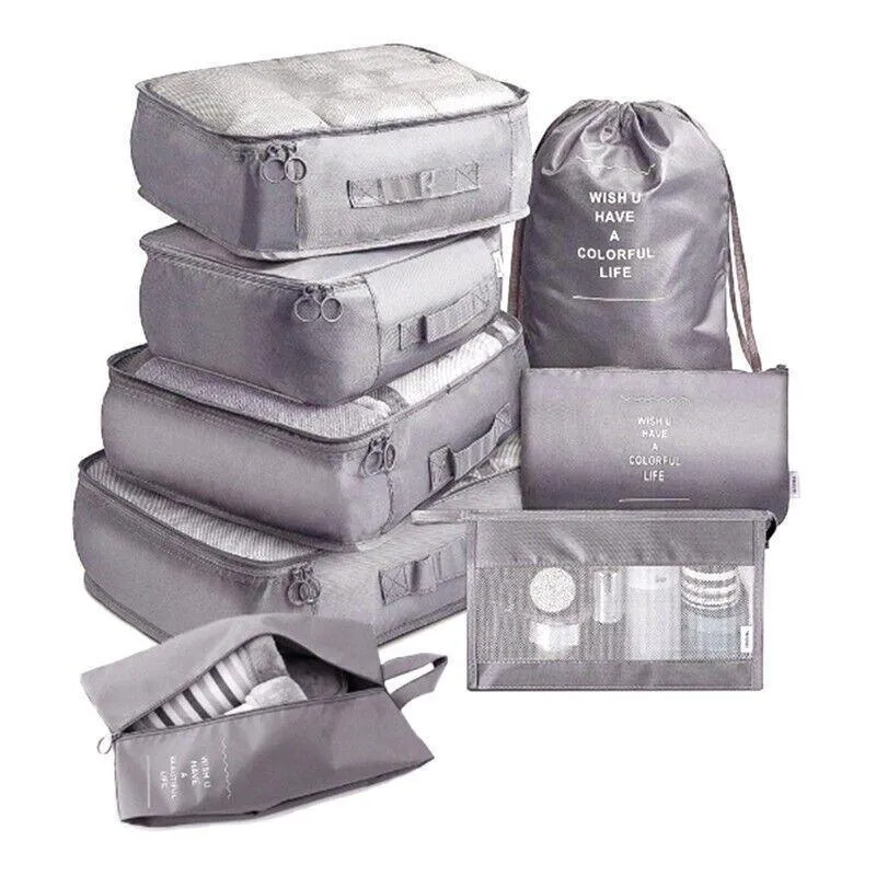Storage Bags 8PCS Nylon 7Colours