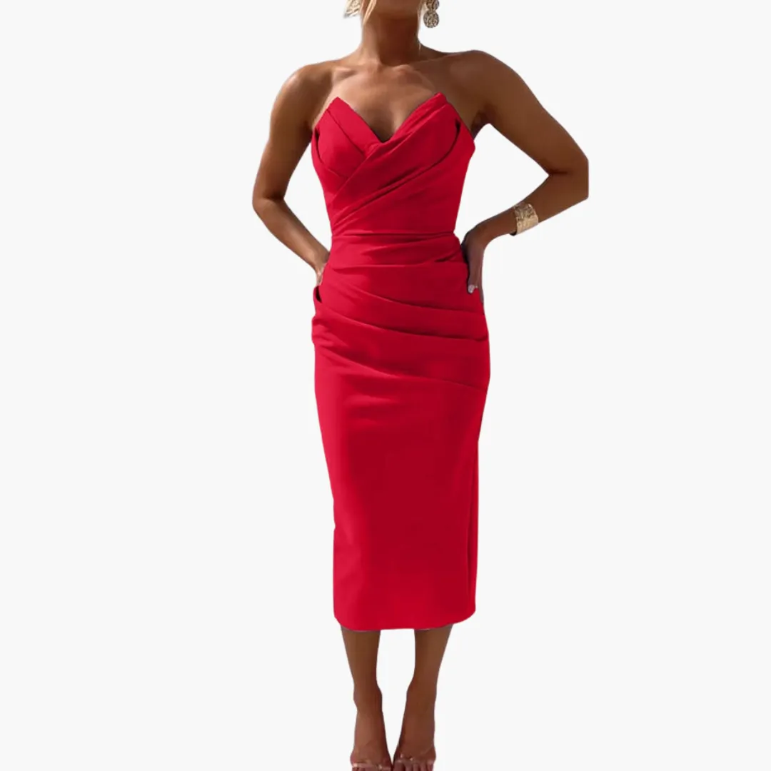 Strapless Bodycon Dress - Elegant Evening Wear for Women