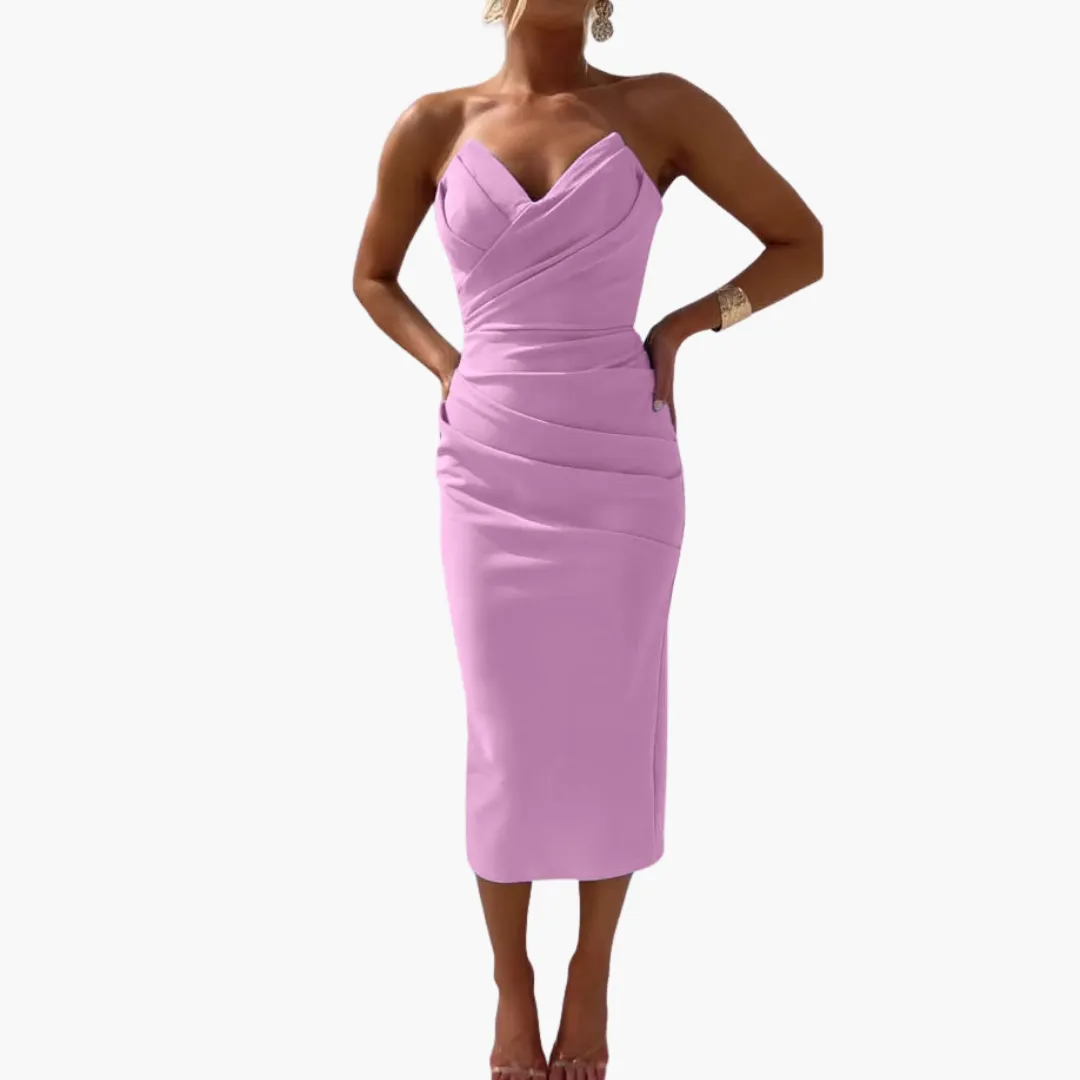 Strapless Bodycon Dress - Elegant Evening Wear for Women