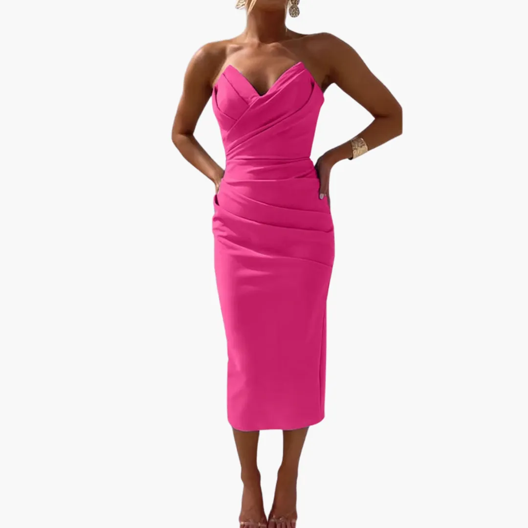 Strapless Bodycon Dress - Elegant Evening Wear for Women
