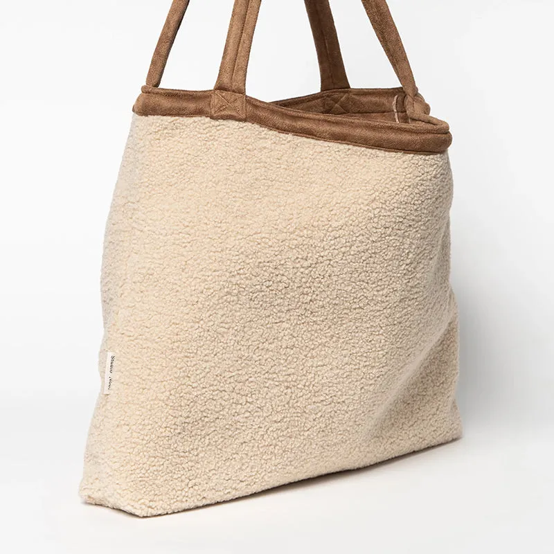 Studio Noos carrier bag Teddy Lammy 'Mom Bag' Ecru