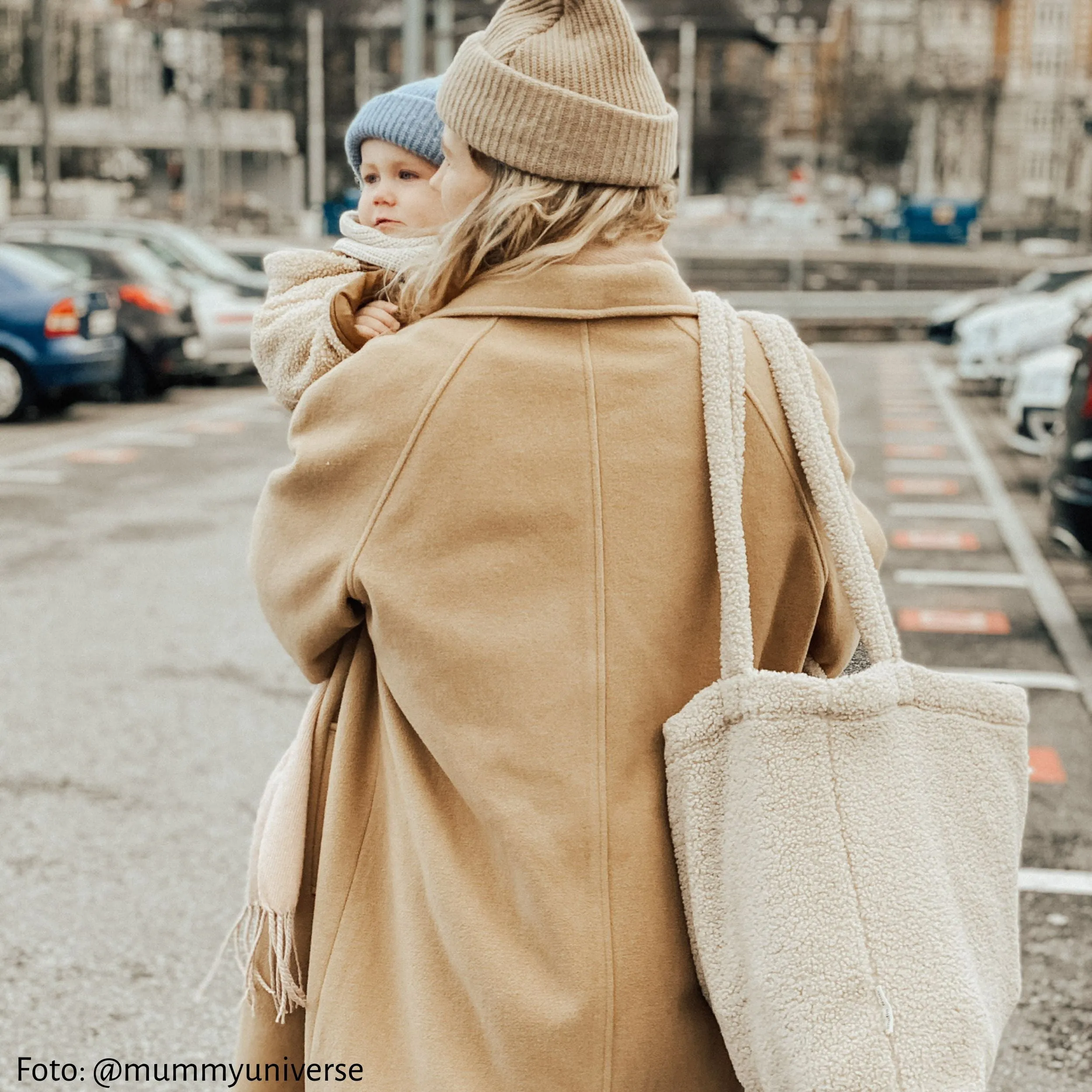 Studio Noos carrier bag Teddy 'Mom Bag' Ecru