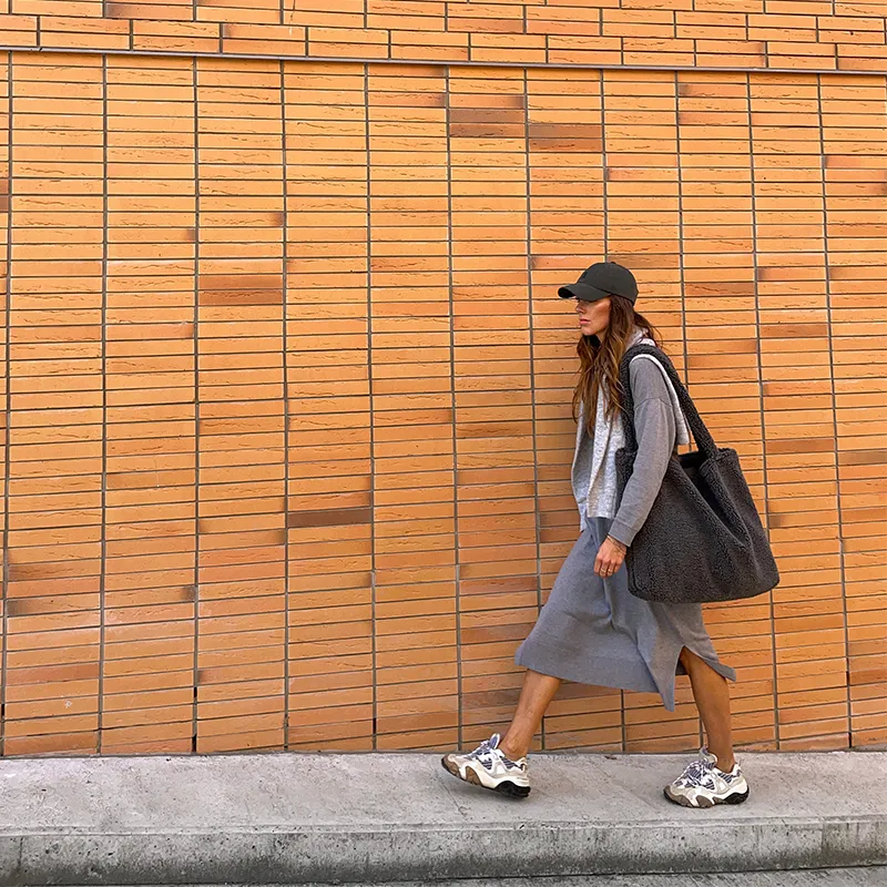 Studio Noos Teddy 'Mom Bag' Dark Grey