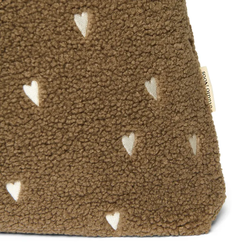 Studio Noos Tote Bag Teddy 'Hearts' Brown