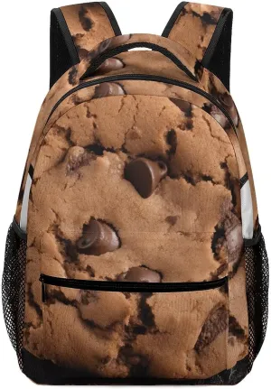 Stylish Backpack, Chocolate Biscuit Print Durable Backpack Travel Backpack Hiking Backpack Ergonomic Backpack Comfortable Backpack