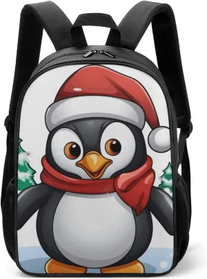 Stylish Backpack, Christmas Penguin Print Durable Backpack Travel Backpack Hiking Backpack Ergonomic Backpack Comfortable Backpack