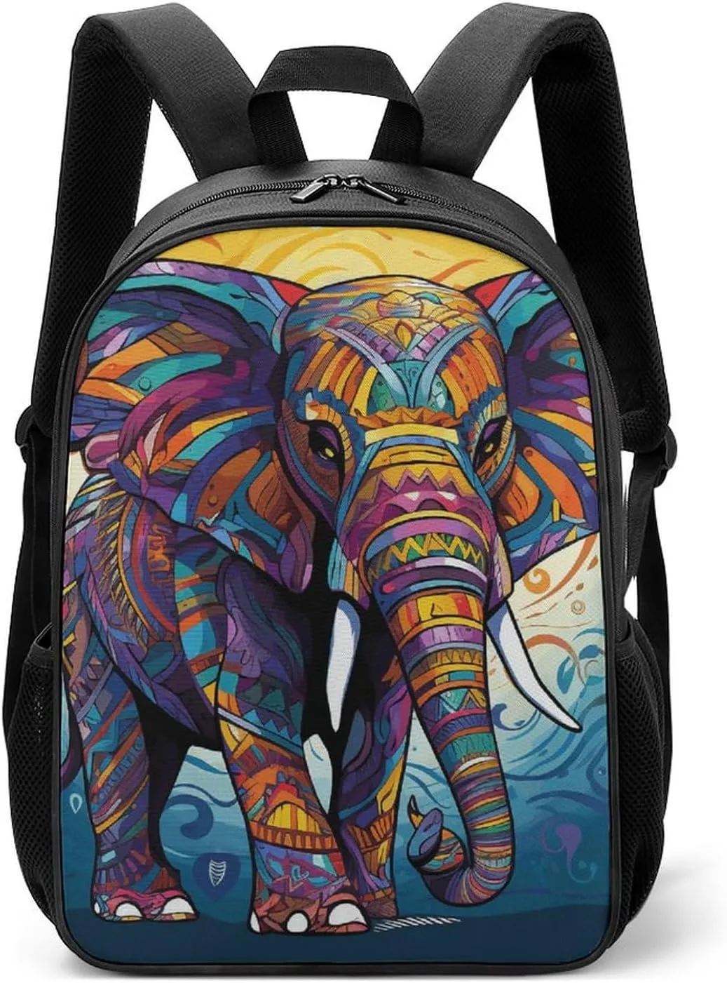 Stylish Backpack, Colorful Elephant Print Durable Backpack Travel Backpack Hiking Backpack Ergonomic Backpack Comfortable Backpack