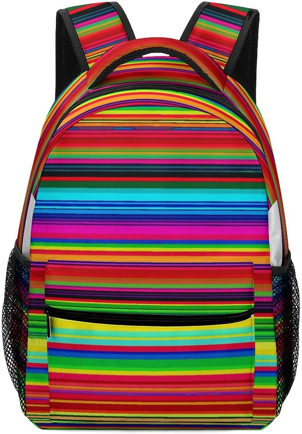 Stylish Backpack, Colorful Mexican Stripes Print Durable Backpack Travel Backpack Hiking Backpack Ergonomic Backpack Comfortable Backpack, Style
