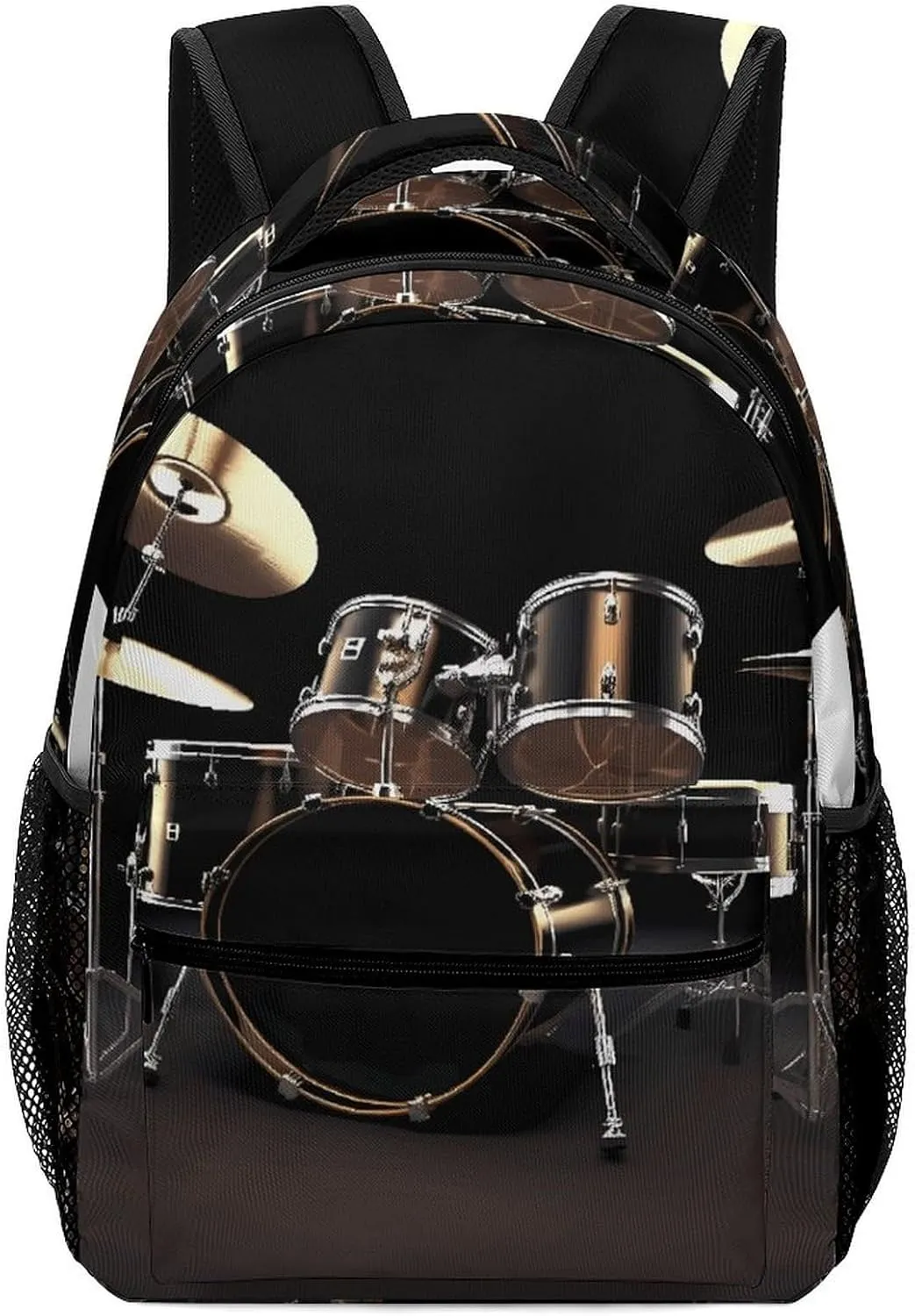 Stylish Backpack, Cool Drum Set Print Durable Backpack Travel Backpack Hiking Backpack Ergonomic Backpack Comfortable Backpack