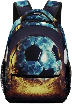 Stylish Backpack, Cool Soccer Ball Print Durable Backpack Travel Backpack Hiking Backpack Ergonomic Backpack Comfortable Backpack
