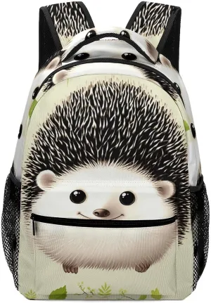 Stylish Backpack, Cute Hedgehog Print Durable Backpack Travel Backpack Hiking Backpack Ergonomic Backpack Comfortable Backpack