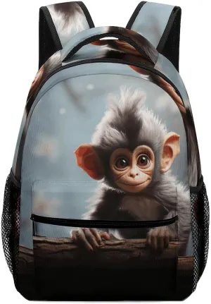 Stylish Backpack, Cute Monkey Print Durable Backpack Travel Backpack Hiking Backpack Ergonomic Backpack Comfortable Backpack