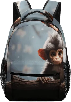 Stylish Backpack, Cute Monkey Print Durable Backpack Travel Backpack Hiking Backpack Ergonomic Backpack Comfortable Backpack