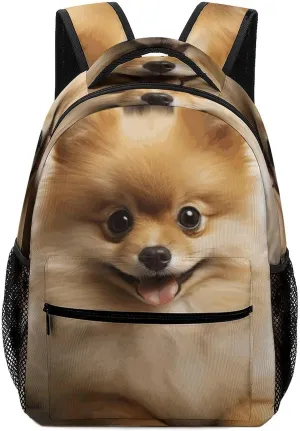 Stylish Backpack, Cute Pomeranian Dog Print Durable Backpack Travel Backpack Hiking Backpack Ergonomic Backpack Comfortable Backpack