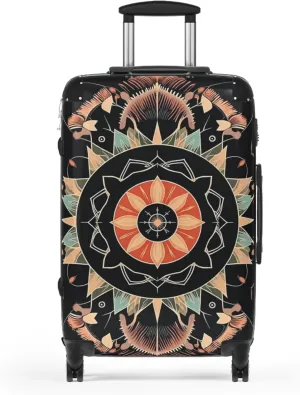 Stylish Travel Suitcase with Mandala Design, Luggage for Adventurers, Vacation, Gift for Travelers, Unique Bag