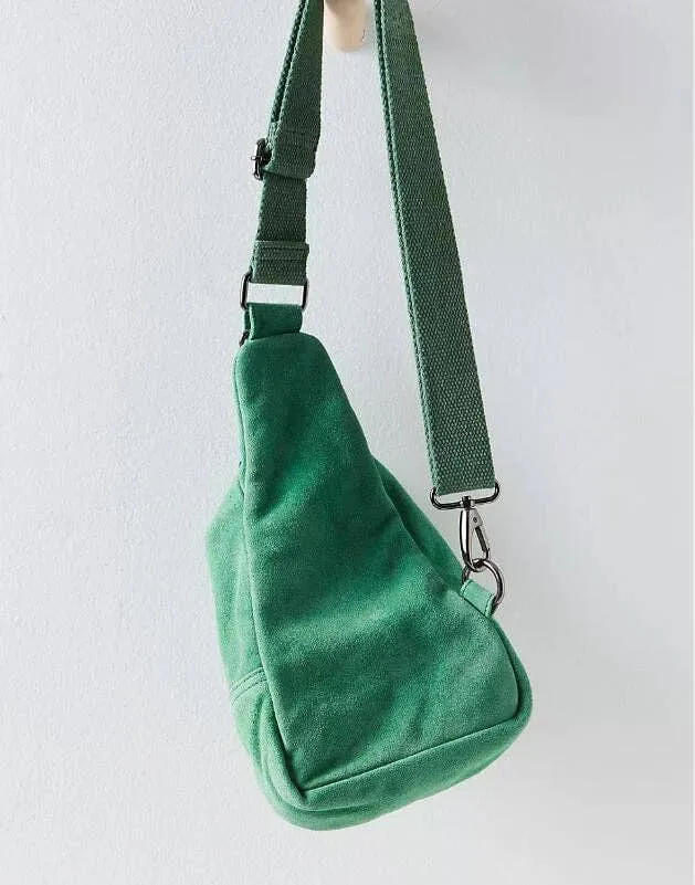 Suede Sling Bags: Red
