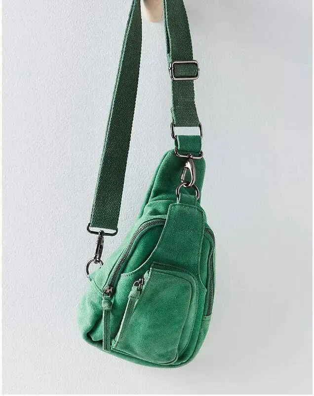 Suede Sling Bags: Red