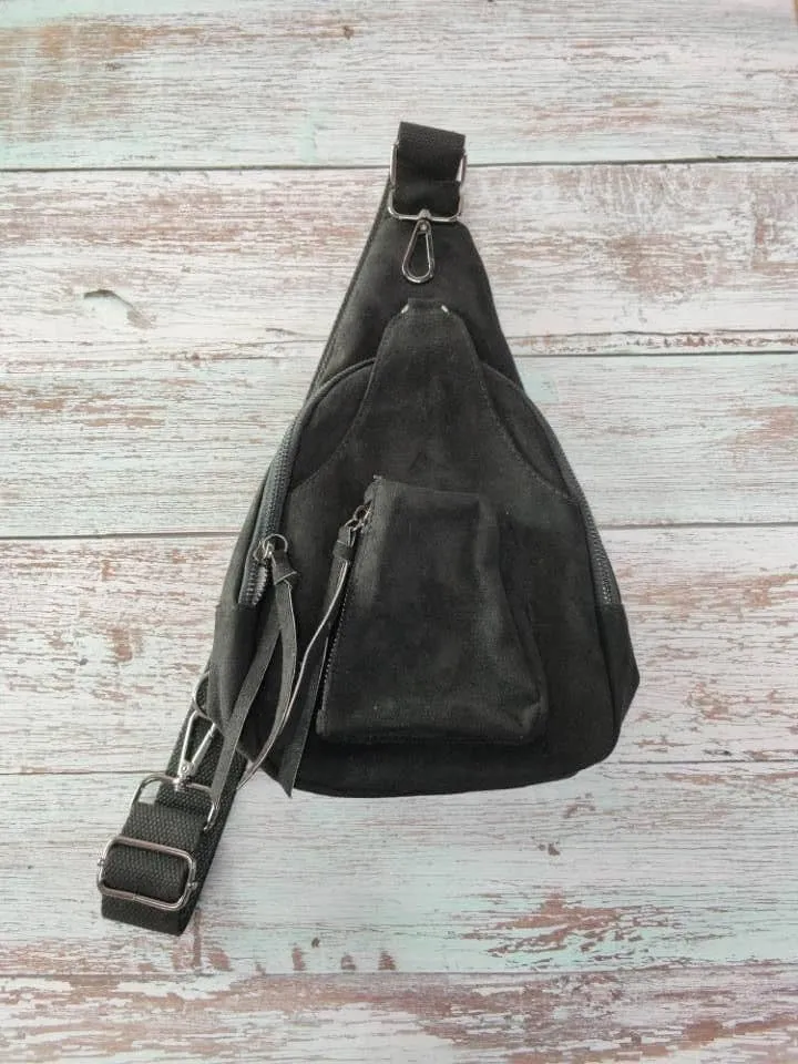 Suede Sling Bags: Red