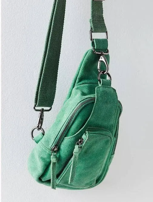 Suede Sling Bags: Red