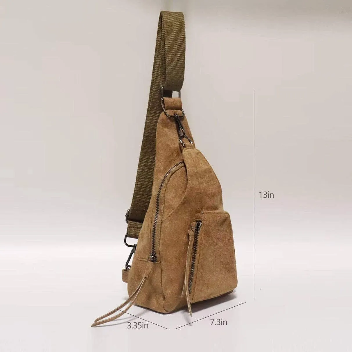 Suede Sling Bags: Red