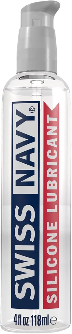 Swiss Navy Premium Silicone Based Lubricant - 4 oz - Personal Lube for Men, Women & Couples - Condom, Latex Safe - Hypoallergenic - Unscented
