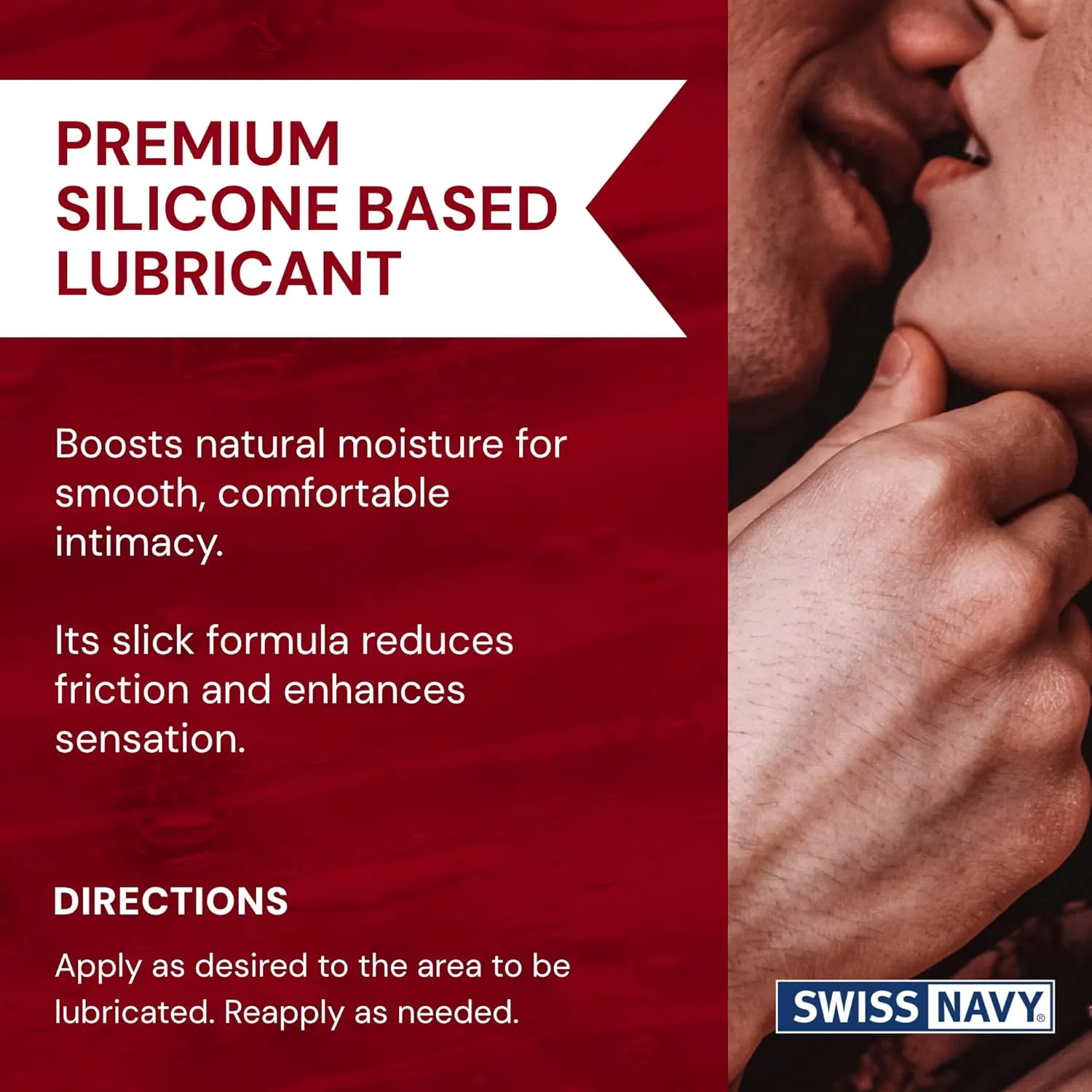 Swiss Navy Premium Silicone Based Lubricant - 6 oz - Personal Lube for Men, Women & Couples - Condom, Latex Safe - Hypoallergenic - Unscented