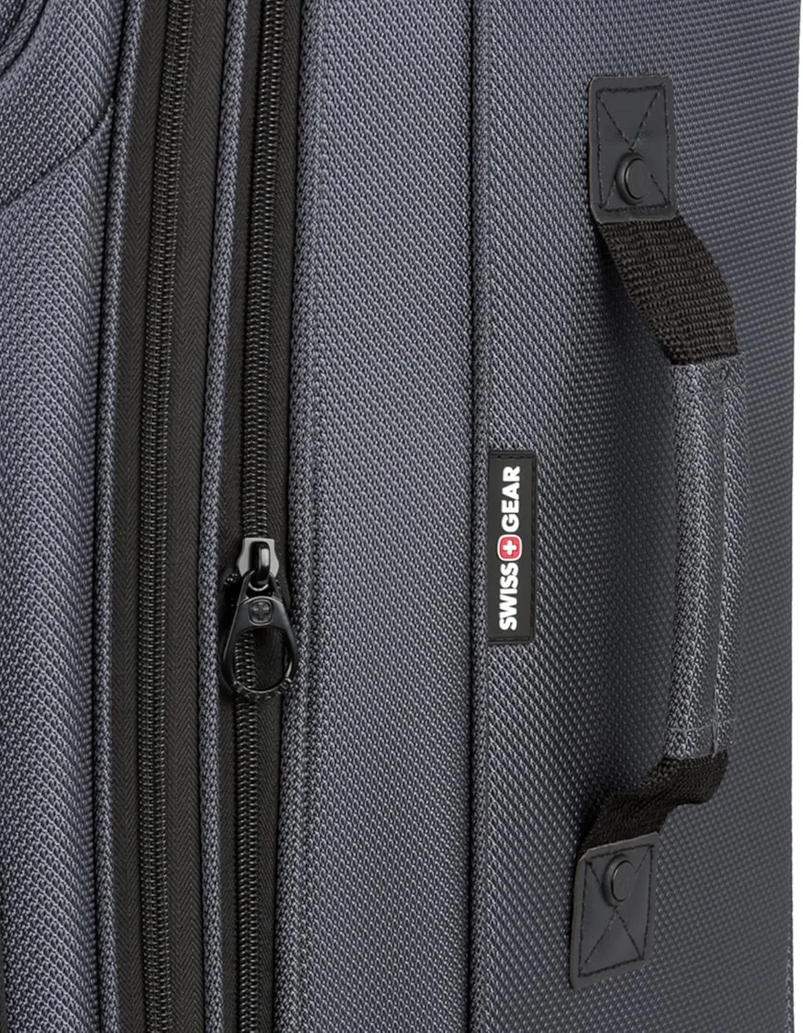 SwissGear Sion Softside Expandable Luggage, Dark Grey, 3-Piece Set (21/25/29)
