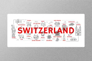 Switzerland 4 Travel Sticker