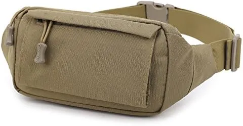 Tactical Waist Bag Multifunctional Shoulder Crossbody Large Fanny Pack Men Women Wallets for Work Travel Fishing (Yellow)