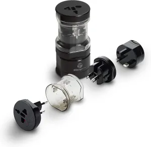 Targus Universal Travel Adapter, International Plug Adapter, Travel Worldwide Power Adapters for Europe, UK, Asia, Africa, LAC, MENA, & USA, Travel Plug Adapter and Voltage Converter (APK01US1)