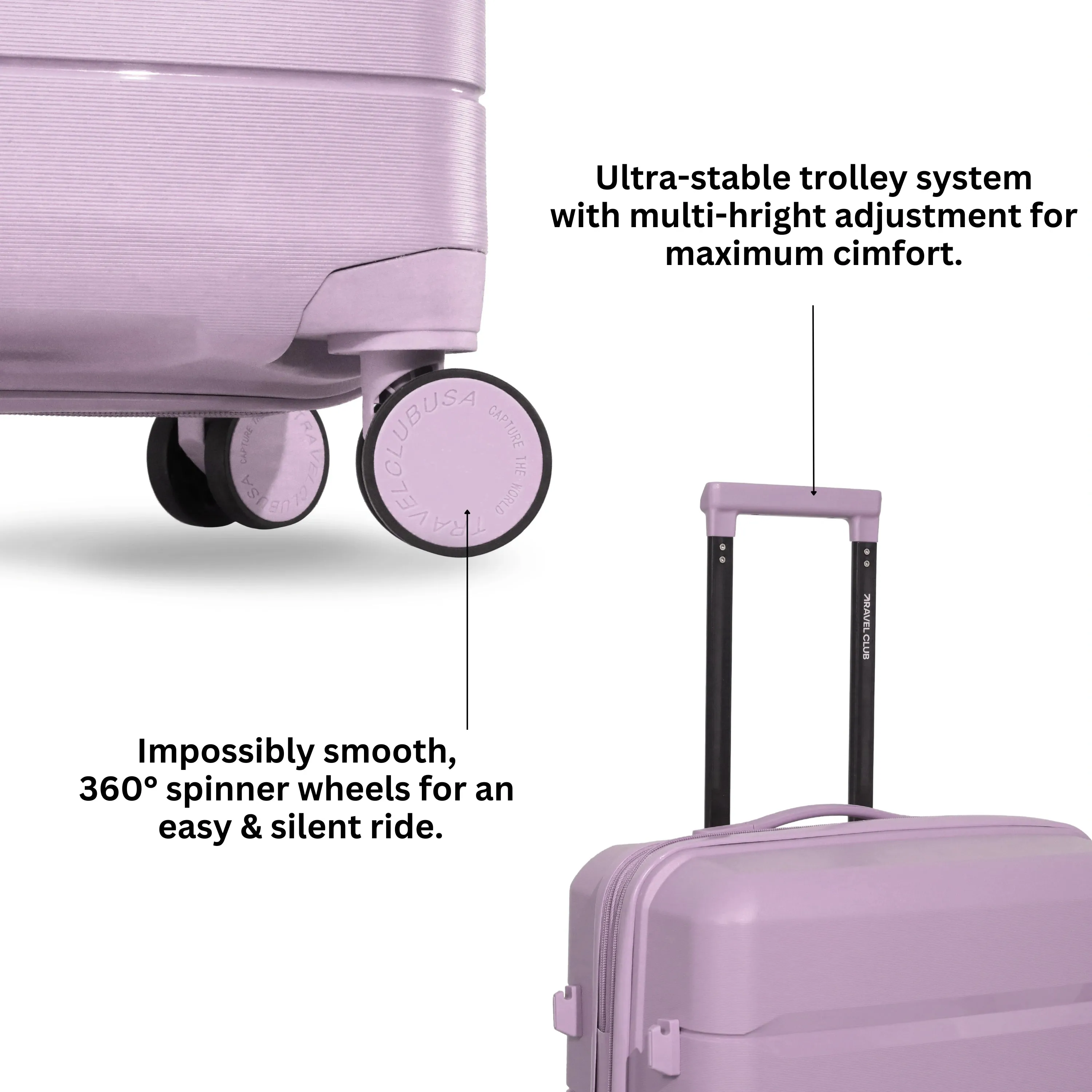 The Orlando Pink - Unbreakable Expandable Luggage