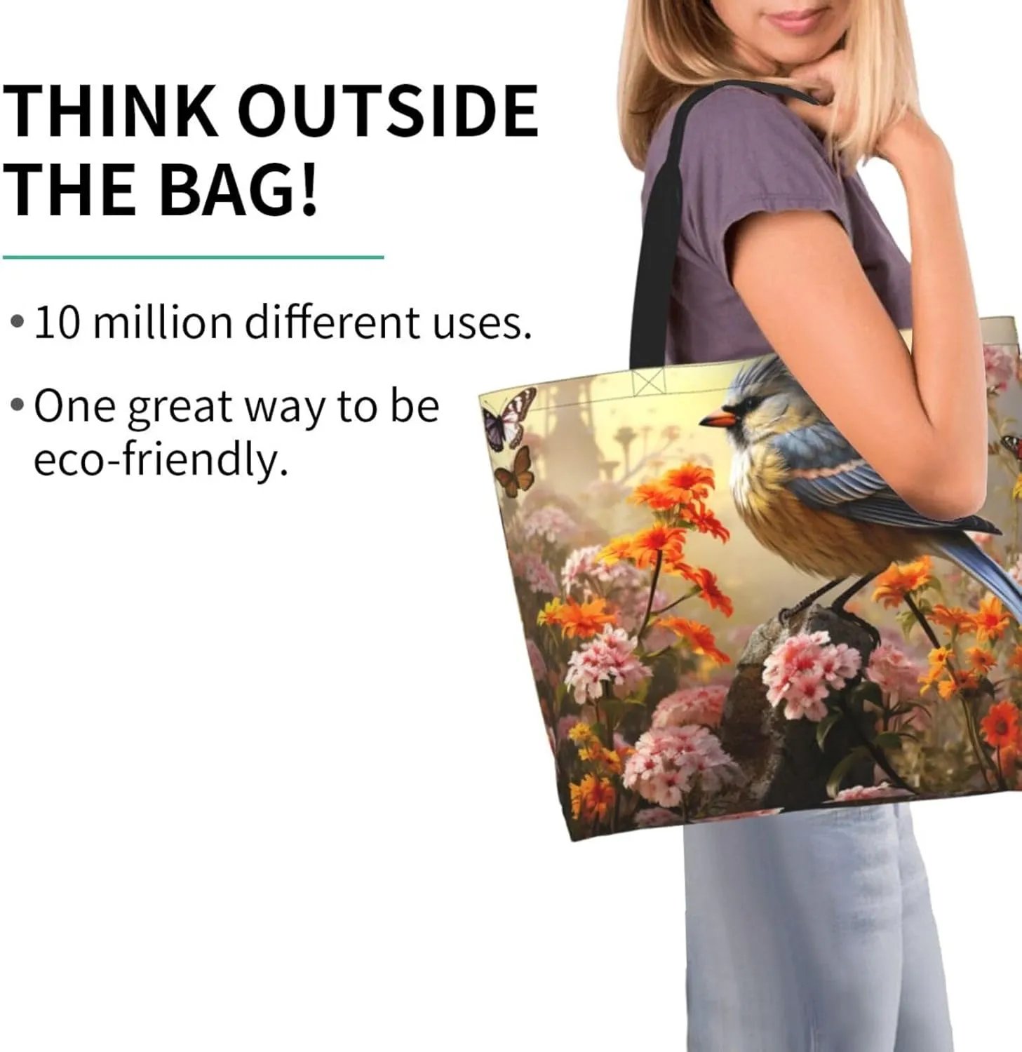 Tote Bag for Women Grocery Bag Reusable Shopping Bag Spiral and curve patterns Handbag Foldable Shoulder Bag