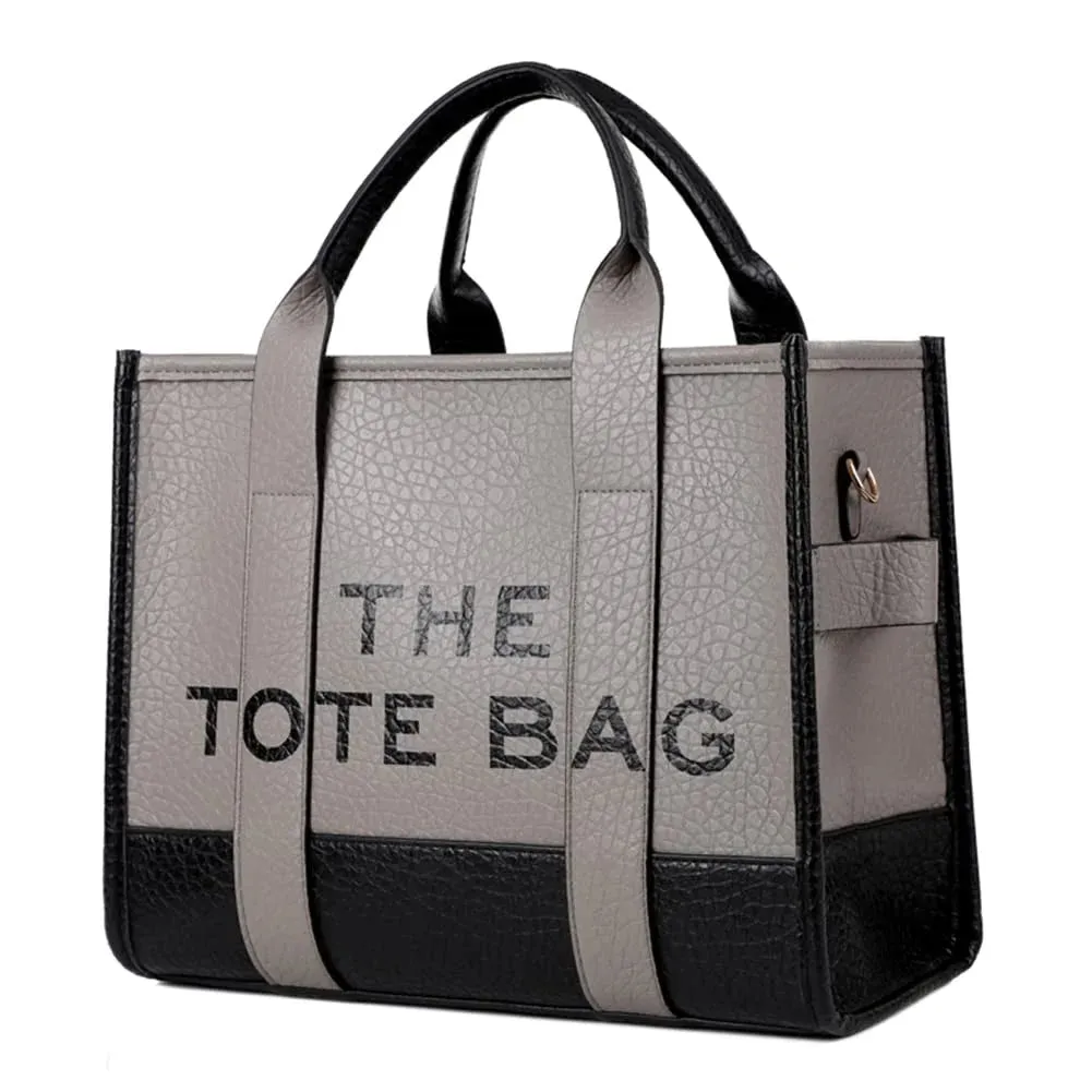Tote Bags,Leather Dark Khaki Leisure Bags with Zipper,;Large Shopping Handbags for Women