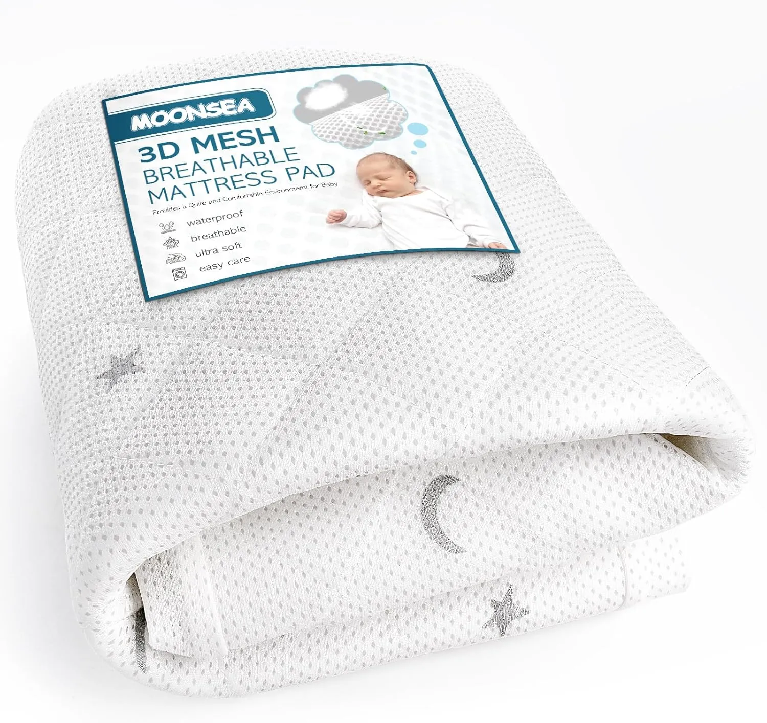 Travel Crib Sheet Compatible with Guava Lotus, Baby Bjorn, Dream on Me Travel Crib Light Playard, Breathable to Reduce Suffocation Risk