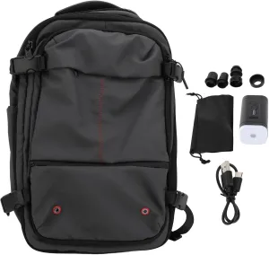 Travel Vacuum Backpack, 19 Inch Large Capacity Men Casual Expandable Backpack with Vacuum Pump for Travel Business