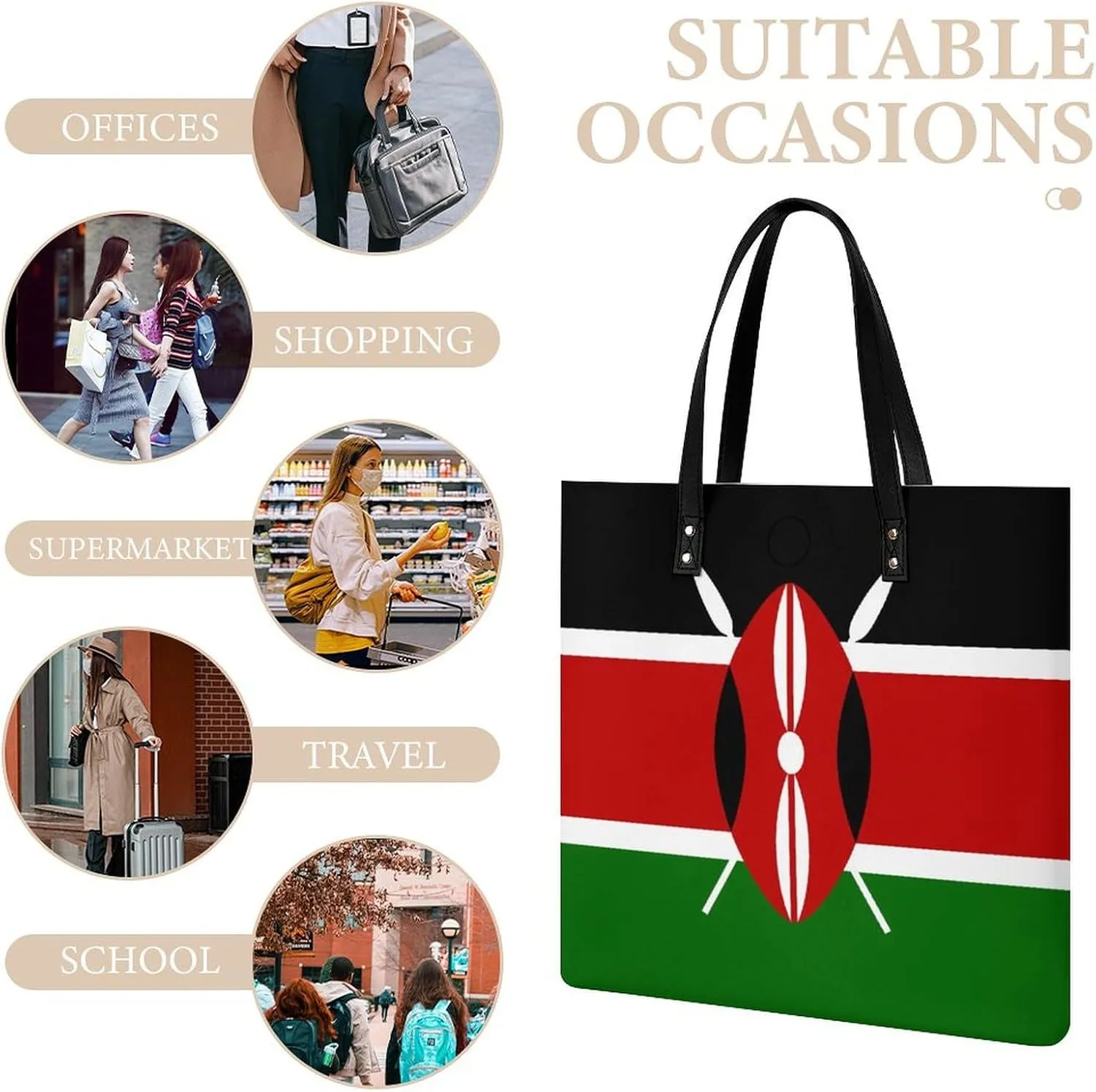 Trendy Cook Lslands Flag Women's Shoulder Bag Stylish Tote Handbag for Work and Travel Use