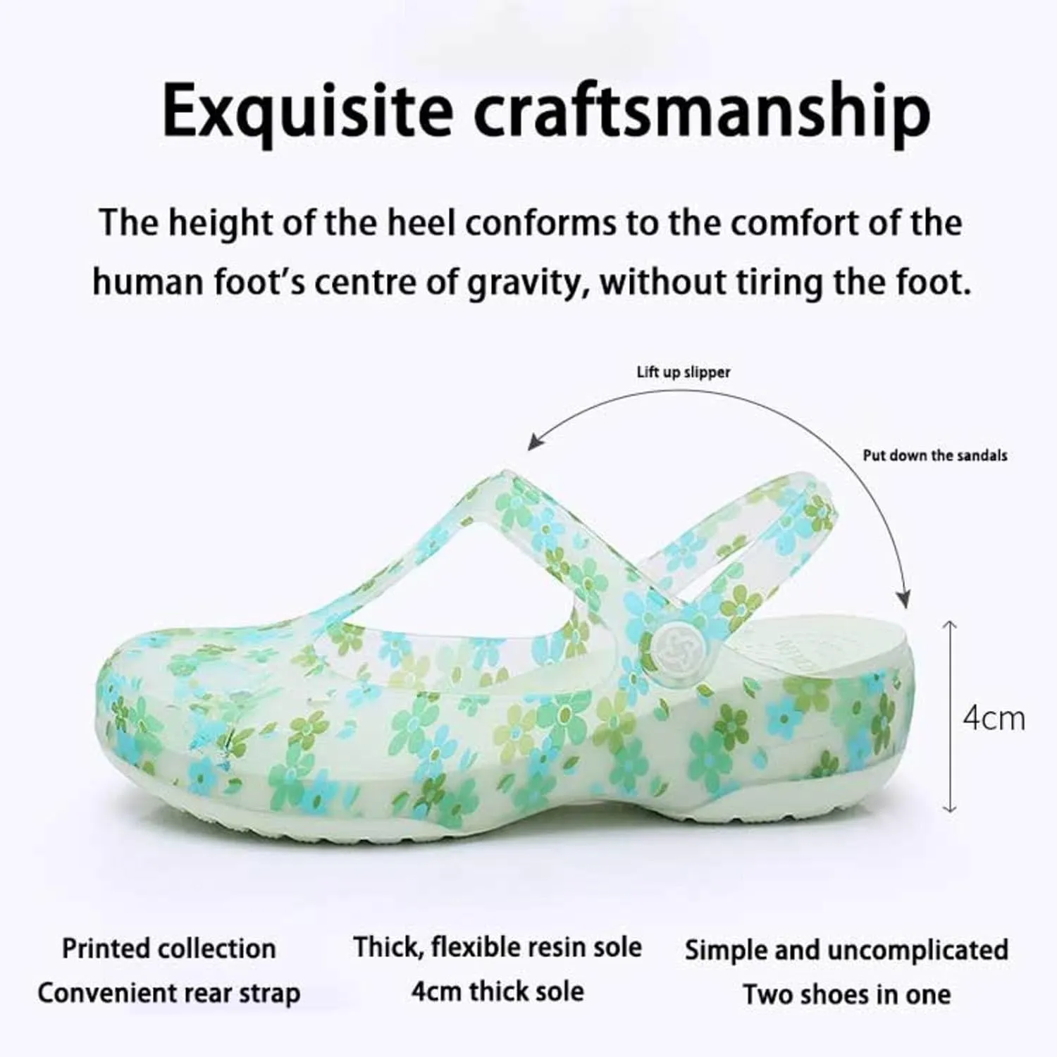 TZUFA Shoes for Women Travel Slippers for Women Garden Shoes,A-8