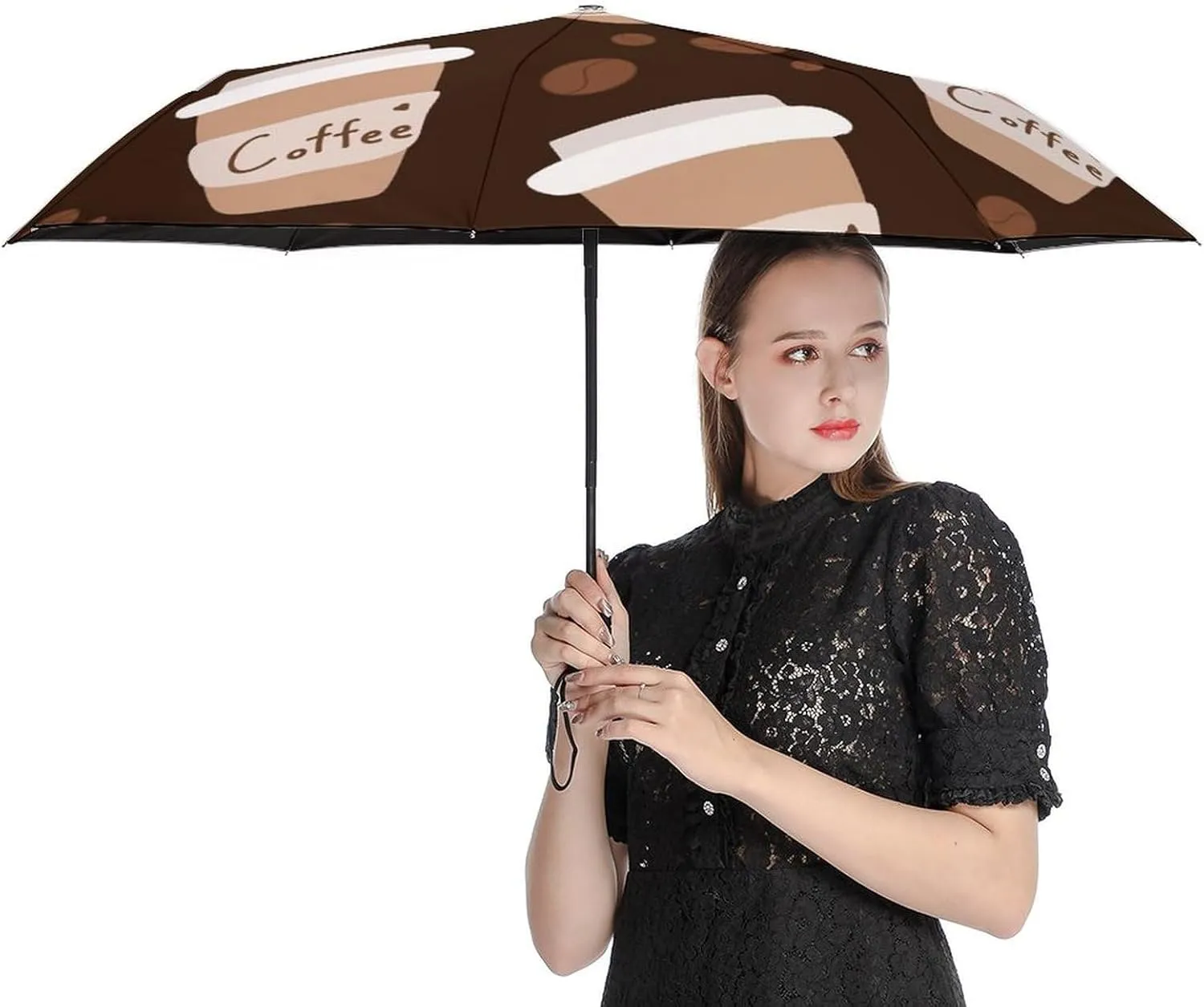 Umbrella Compact Folding Domestic Birds Geese Travel Umbrella Auto Open And Close for Windproof, Rainproof