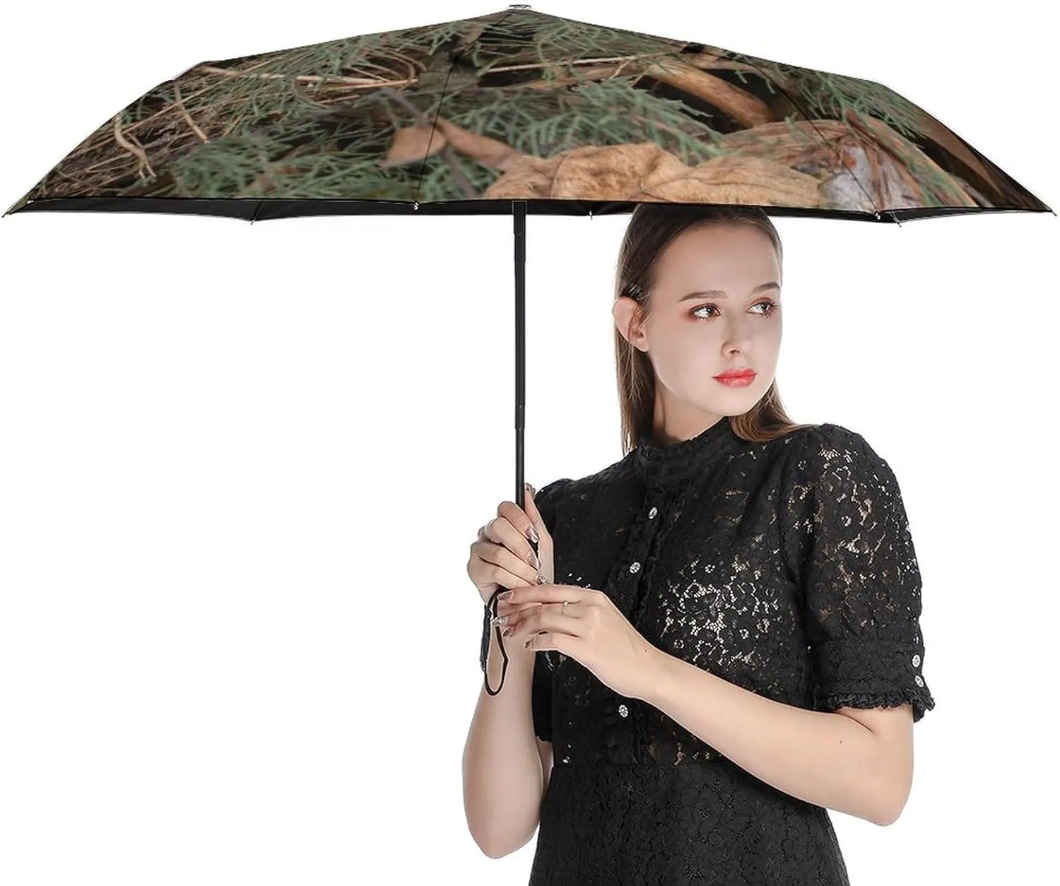 Umbrella Compact Folding Domestic Birds Geese Travel Umbrella Auto Open And Close for Windproof, Rainproof