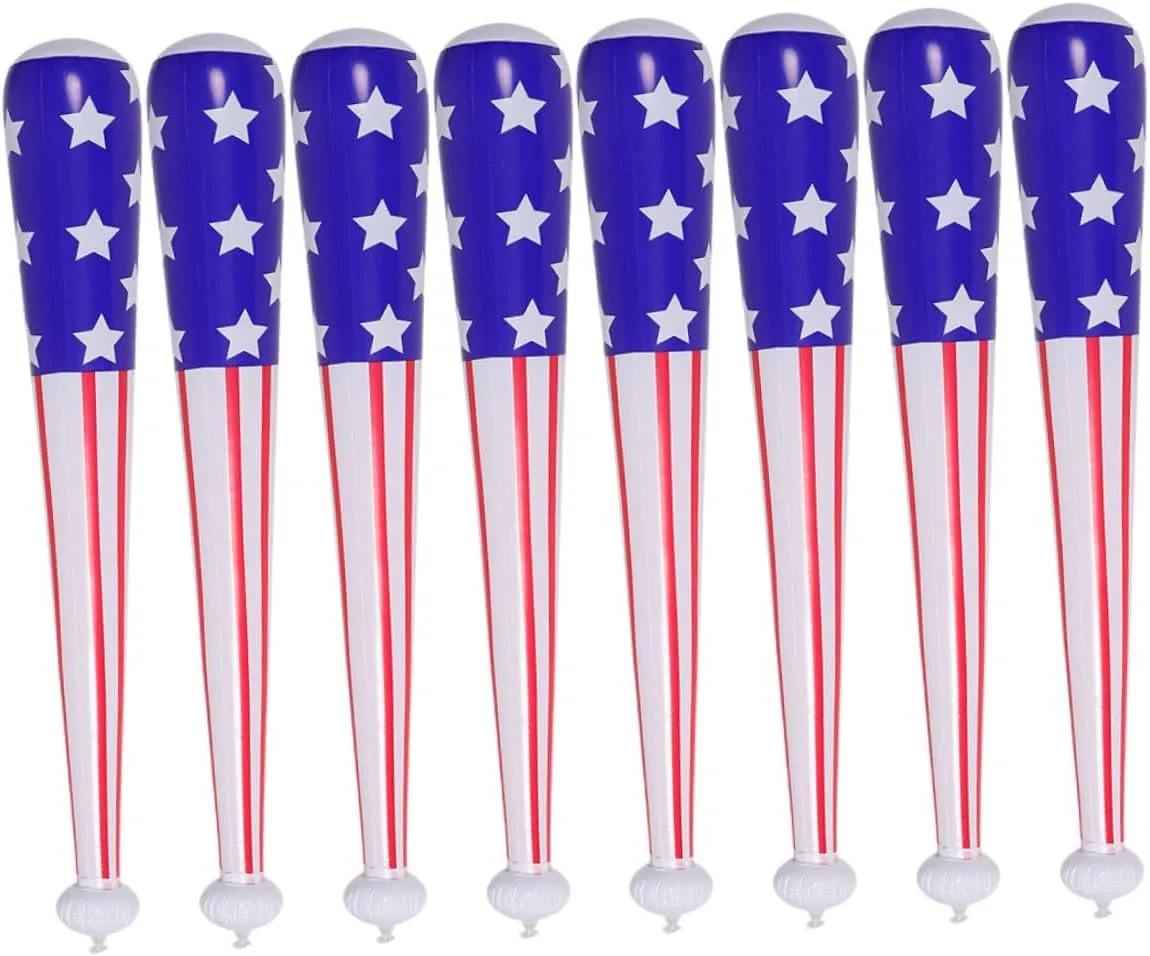 Unique American Flag Inflatable Baseball Bat for Boys and Girls for Pool Play Travel